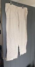 100% Linen Trousers Size 10 Atmosphere