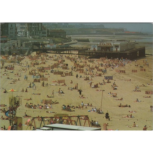 Postcard the beach and casino - postcard,