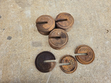 6 Vintage Cast Iron Platform