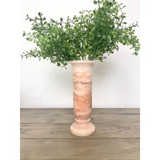Vintage Pink Onyx Marble Vase