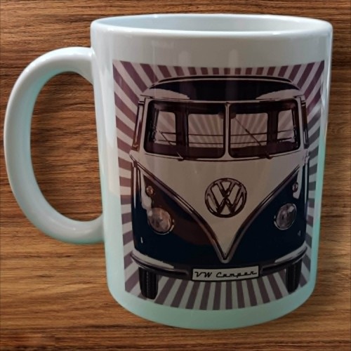 Blue camper mug cup tea - vw,
