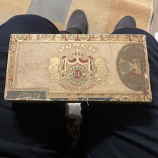 Vintage PUNCH WOODEN CIGAR BOX by Manuel Lopez