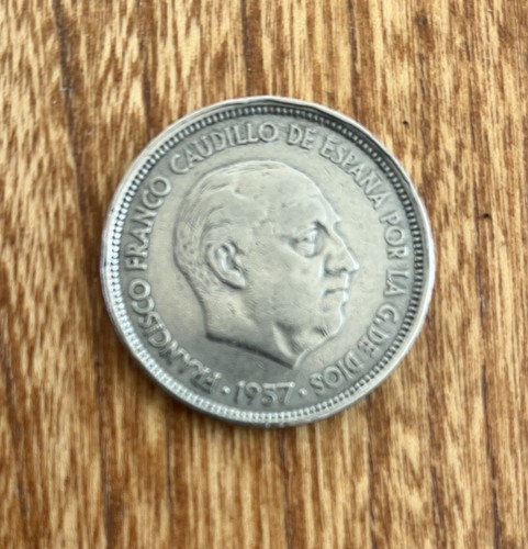 Spain franco pesetas coin - franco,