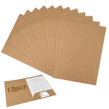 12pcs A4 File Folder Kraft