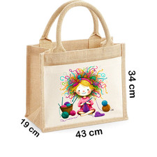 Personalised XL Jute Tote Bag