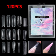 120Pcs Poly Dual Forms Nail Gel Quick Building Mold Tips Nail Extension Tool