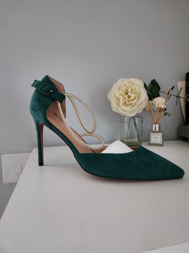 Emerald green faux - green, suede