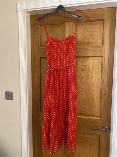 Red white polka dot spot - red, &