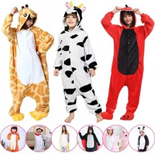Warm Unisex Girls Boys Kids Animal Onepiece Pyjamas Fancy Sleepwear Outfit Gifts