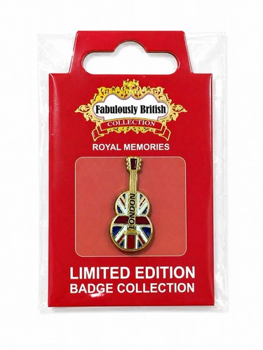 London guitar pin - london,