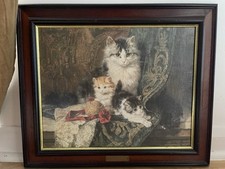 Henriette Ronner-Knip Cat And Her Three Kittens Art Print Beautifully Framed