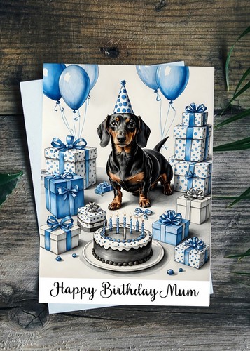Dachshund birthday card - dachshund,