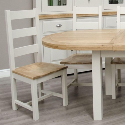 Painted grey 2pc ladder back - 2pc,