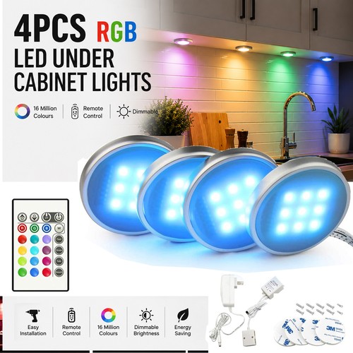 4pcs rgb led under cabinet - rgb,