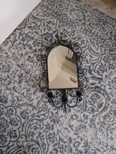 Pretty Shabby Chic Vintage Decorative Mirror Wall Sconce for three Candles