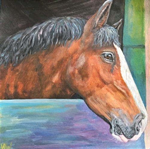Original horse painting - horse,