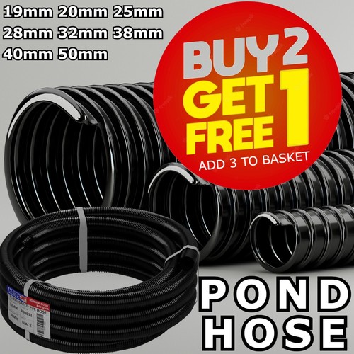 Black corrugated flexible pond - black,