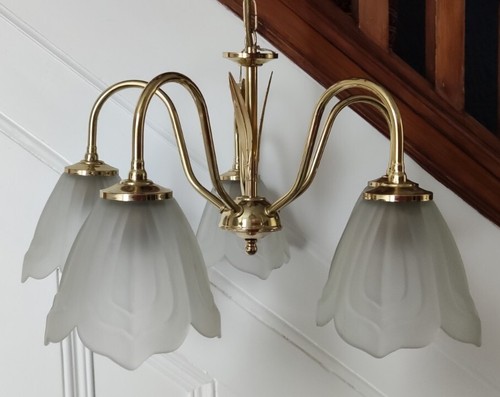 Vintage arm chandelier with - vintage, 5