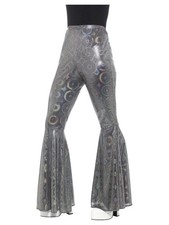 70s Silver Flares Trousers