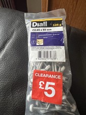 50mm Upvc Poly White Top Pin Nails 125g Pack Diall Stainless Steel Fascia Soffit