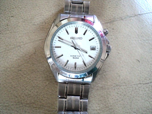 Seiko kinetic 5m62 0av0 white - seiko,