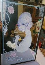 Vintage Josephine Currie Wall Picture Mirror Art Deco Style Flapper Girl Japan