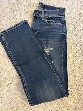 HOLLISTER Epic Flex Jeans Blue Boot Cut Denim Distressed Cotton Men's W28 L34
