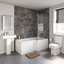 Cube shaped shower - shaped, bath