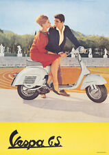 Vespa GS 1960's Scooter Classic Showroom Vintage Picture Poster Print A1 & A3+