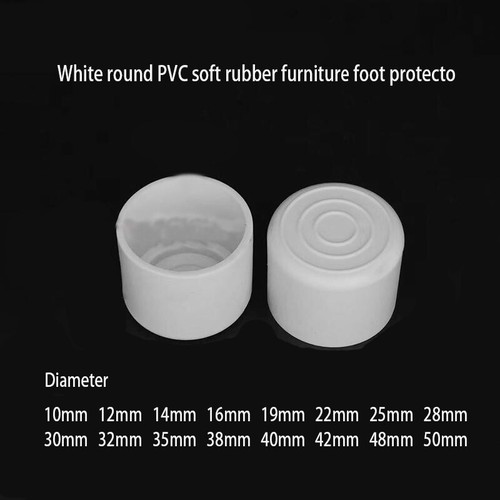 Round rubber furniture foot - rubber,