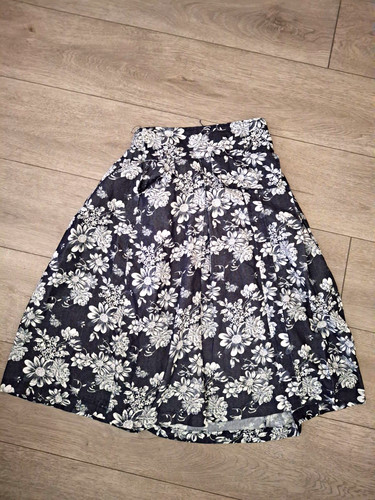 Fille black white floral - la,