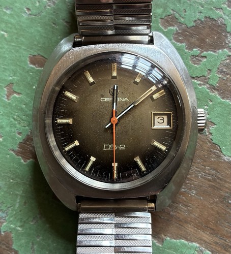 Vintage certina ds2 rare flat - vintage,