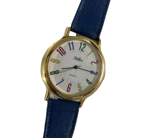 Reflex quartz watch gold case - reflex,