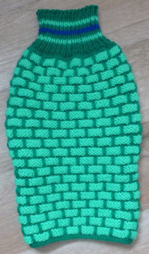 Hand knitted dog jumper for - hand,