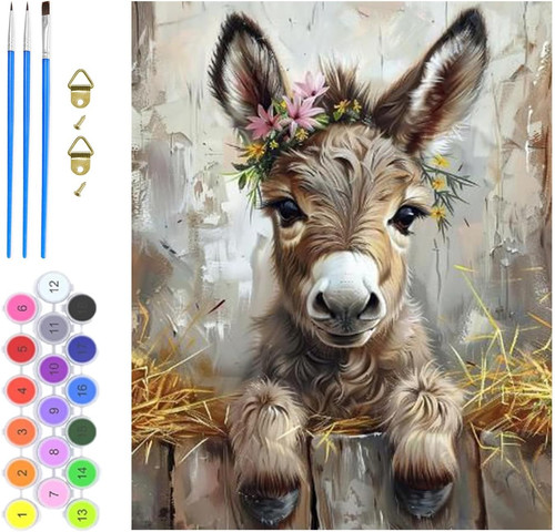 Donkey paint numbers kit - paint,