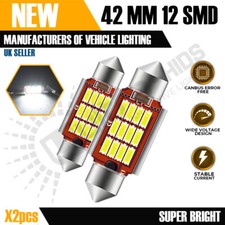 42mm 12 SMD Error Free LED C5W
