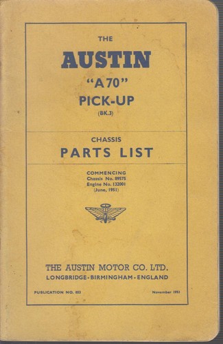 Austin a70 pick - a70, bk3