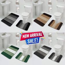 Non Slip Bath Mat Extra Large Bathroom Rug Water Absorbent Toilet Pedestal Mats