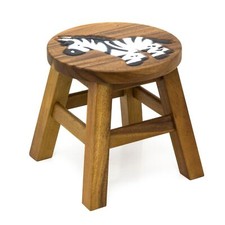 Children's Wooden Zebra Stool