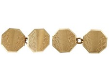 Antique 18Carat Yellow Gold Cufflinks Art Deco
