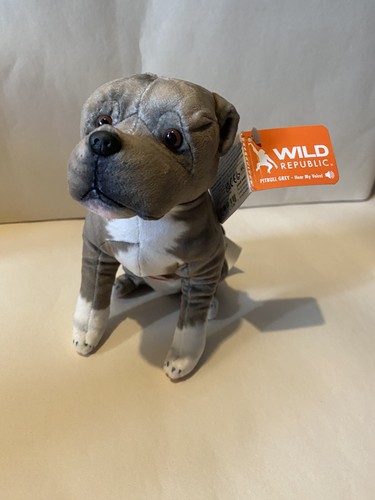 Pitbull grey inch plush dog - pitbull,