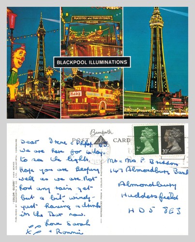 Vintage postcard blackpool - postcard,