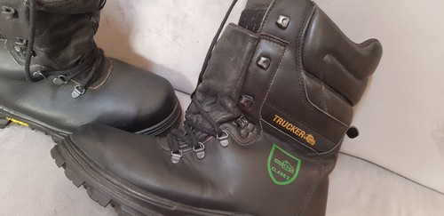 Trucker leather chainsaw cut - leather,