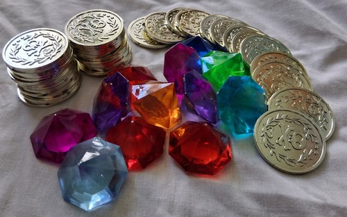Treasure jewels coins gems - treasure,,