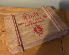 Lindt Bonbons Liqueurs Superieurs Wooden Box 1966 Chocolate Sweets