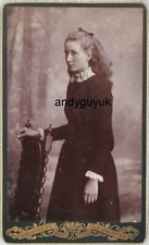 CDV LADY AT CHAIR LONG HAIR