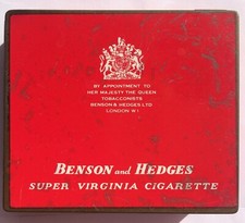 Vintage Benson and Hedges Tobacco Tin - Collectible Item