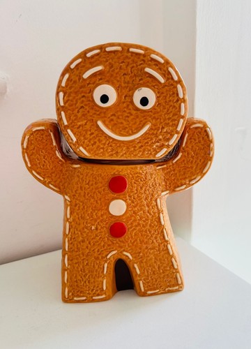Gingerbread man ceramic cookie - gingerbread,