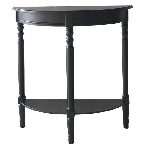 Black pine wood half - black, moon