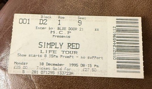 Simply red rare concert ticket - red,